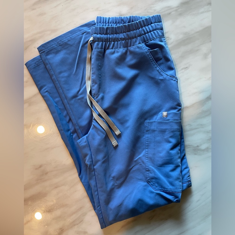 Figs - Yola High Waisted - ceil blue size small